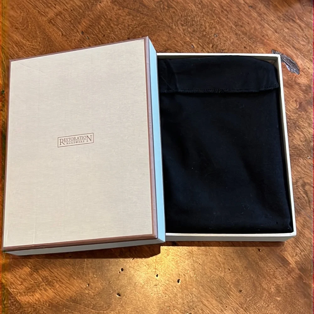 Restoration Hardware 4 x 6 Silver Double Hinged Picture Frame NEW